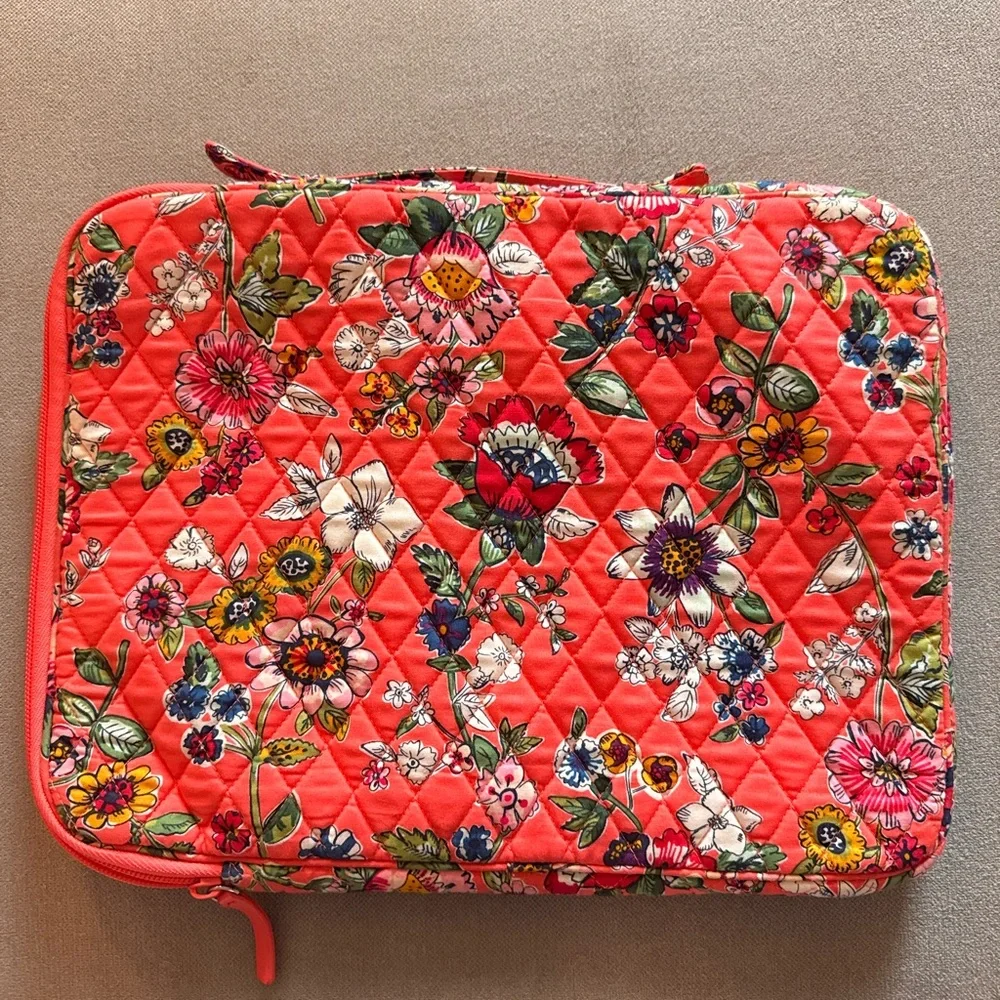Vera Bradley Floral Quilted Laptop Sleeve, 12x10 inches